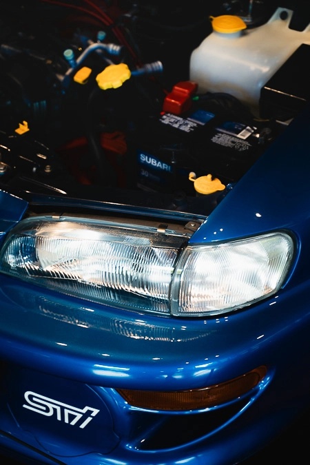 Sports car in color