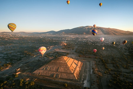 Colorful travel scene